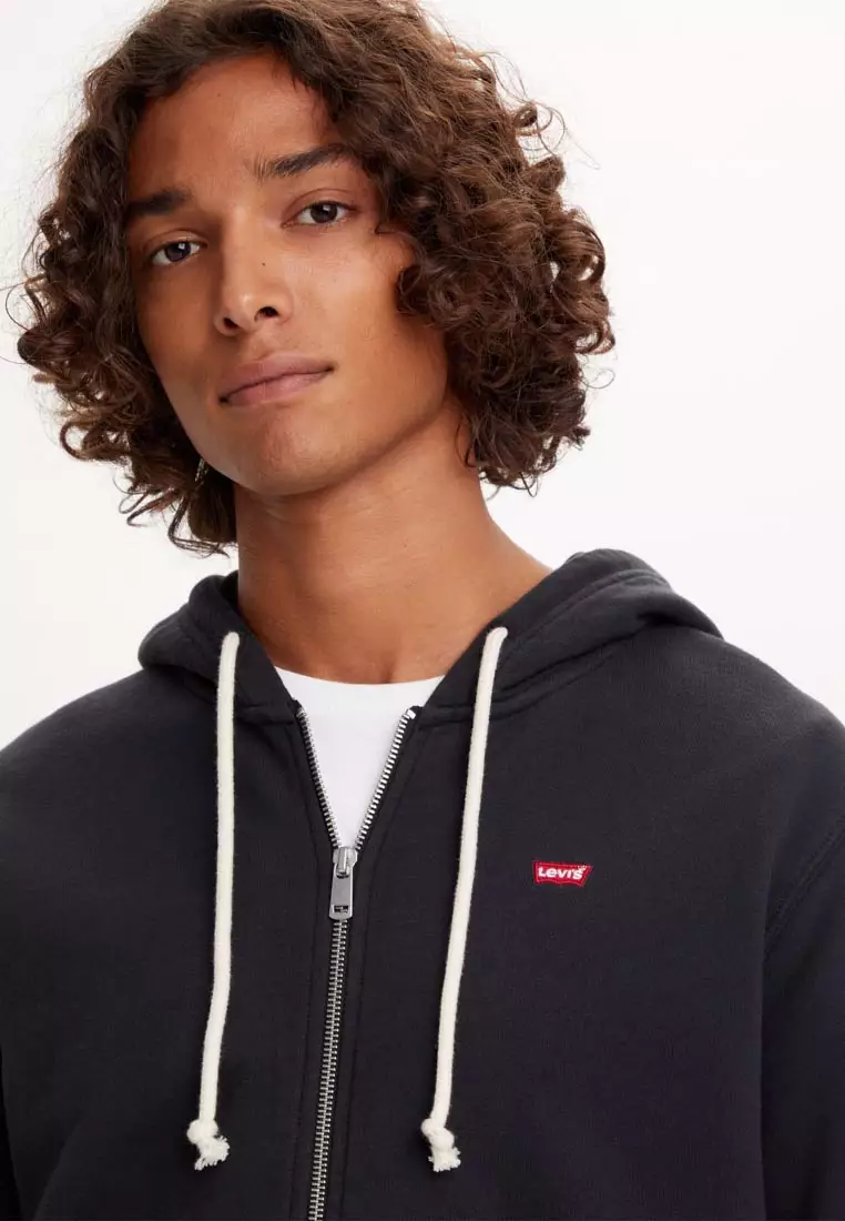 Levi's® 迷你Batwing Logo 拉鍊連帽衛衣外套| 男裝