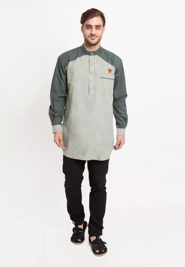 Zayidan Baju Koko Gamis Muslim Pria Zahir - Mint
