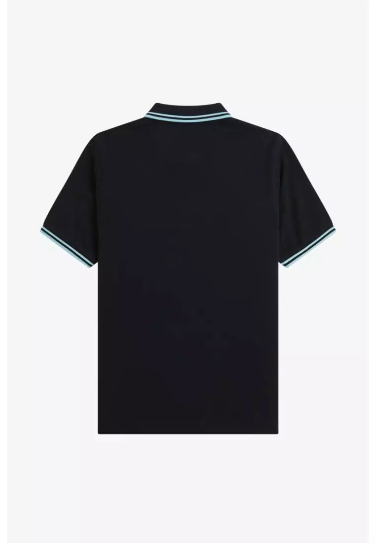Fred Perry G3600 Twin Tipped Fred Perry Shirt (Navy / Mint Blue / Mint Blue)