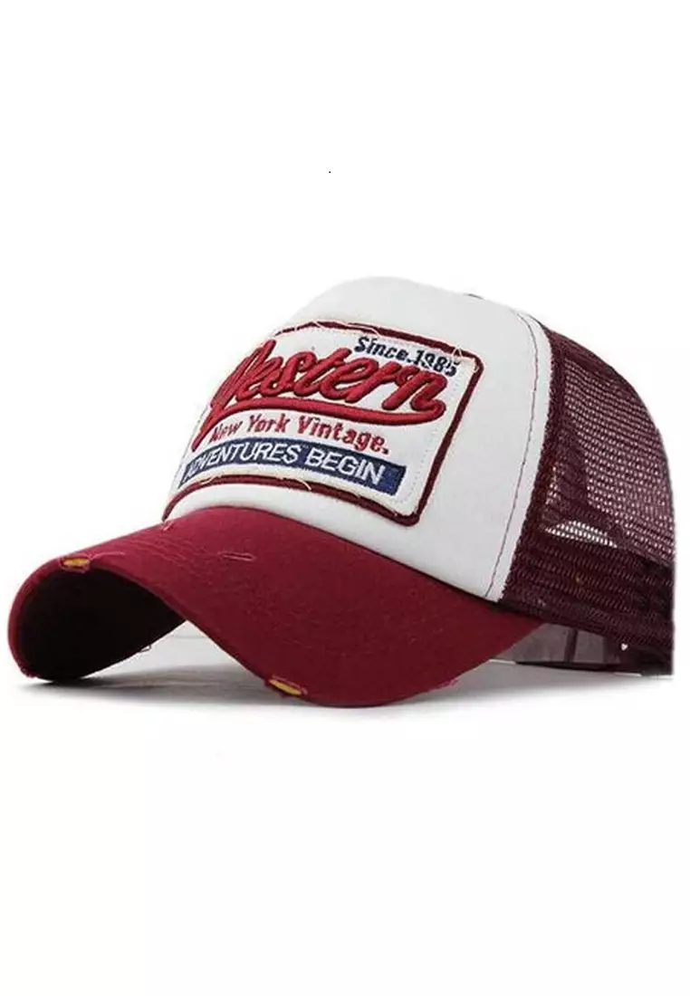 Maxton Baseball Cap Snapback Mesh Model Western Material Cotton Polyester ORIGINAL - Red