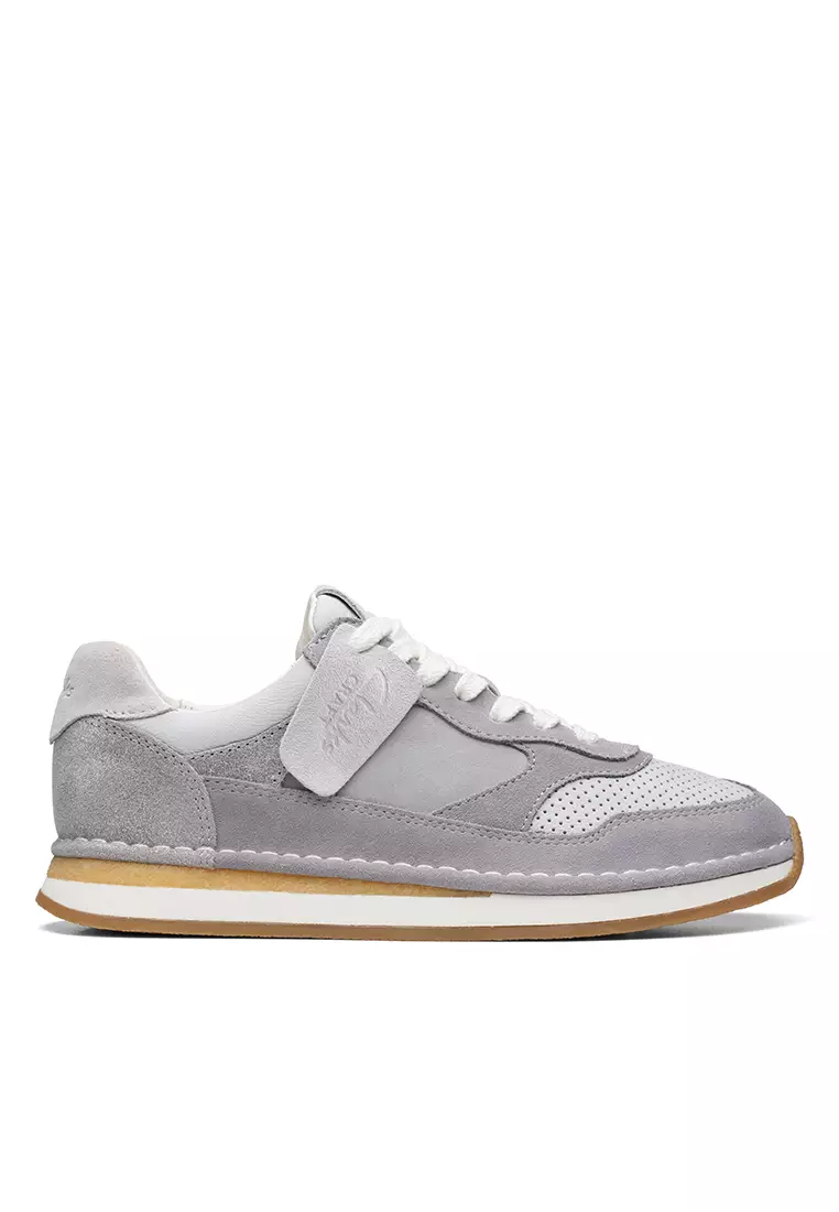 Discount on Clarks  shoes - SKU: Craft Run Tor Sneakers Light Grey Combi