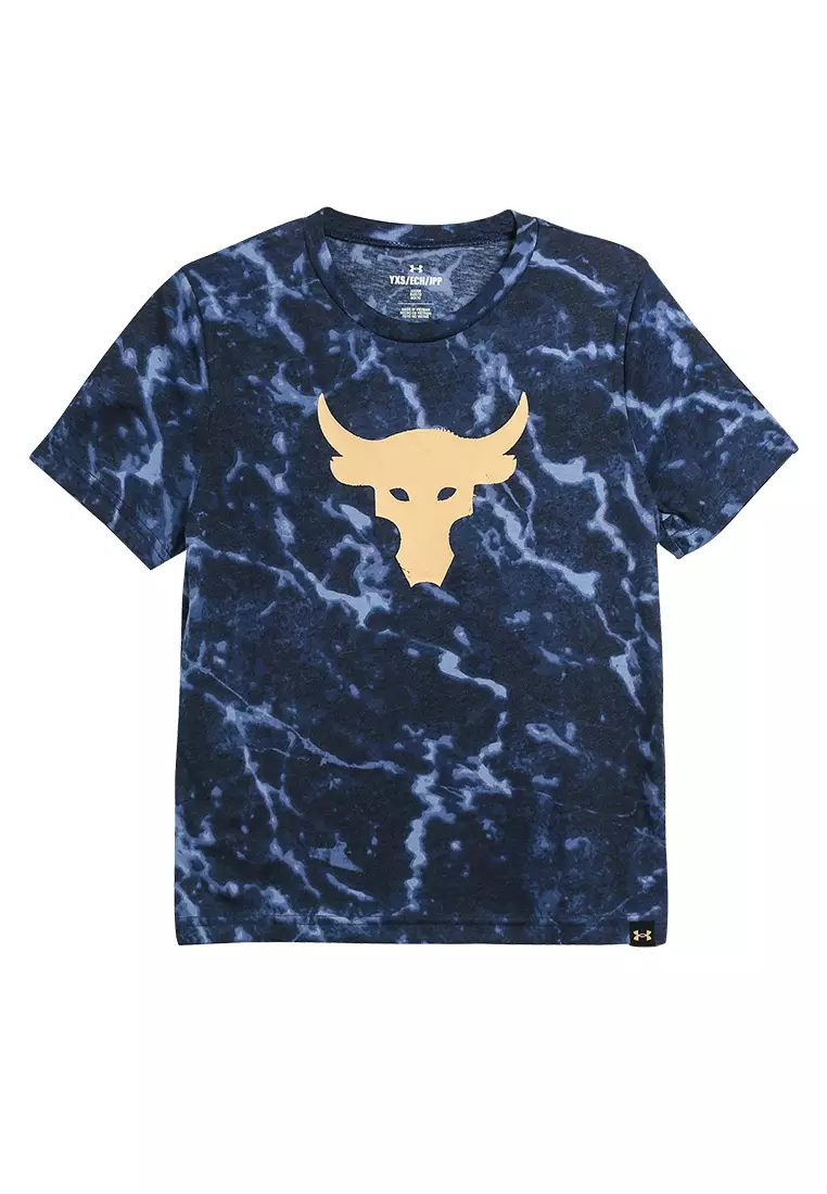 Buy Under Armour Boys Project Rock Marble Short Sleeves T Shirt