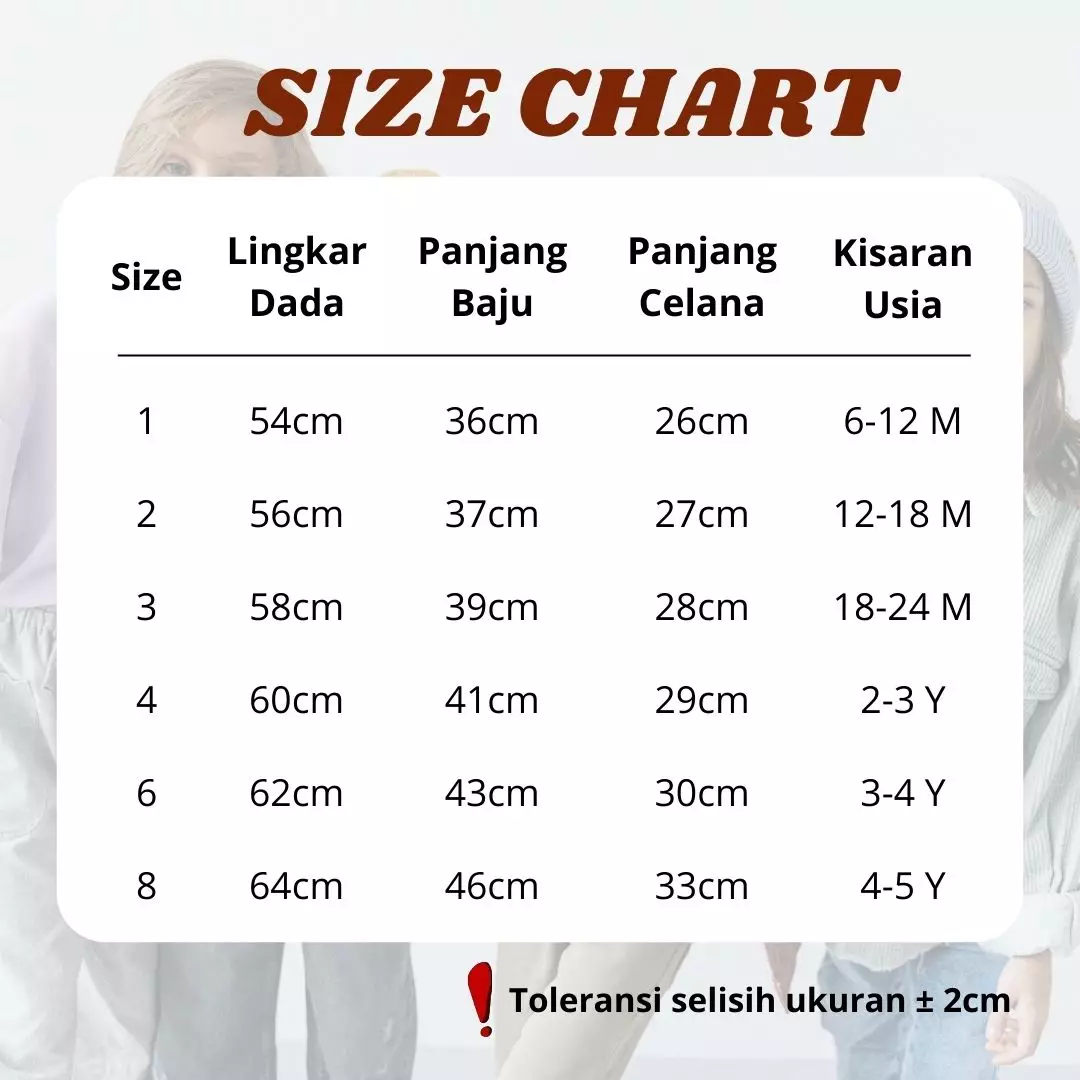 Wakakids Baju Anak Oblong Lengan Pendek Setelan Celana Kaos Playset Unisex Summer 4095 Vench Coklat