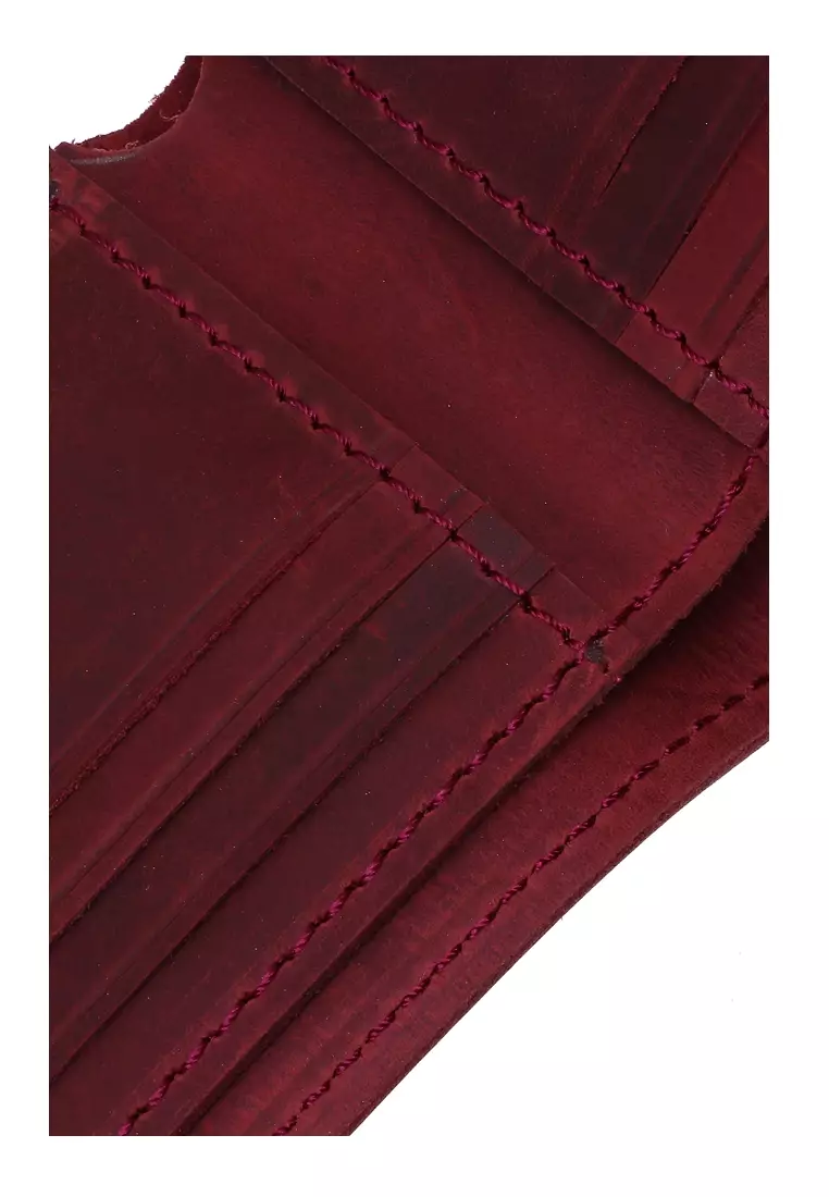 Berkly Dompet Fashion Pria Handmade Many Slot Material Genuine Leather Kulit DPBW ORIGINAL - Maroon