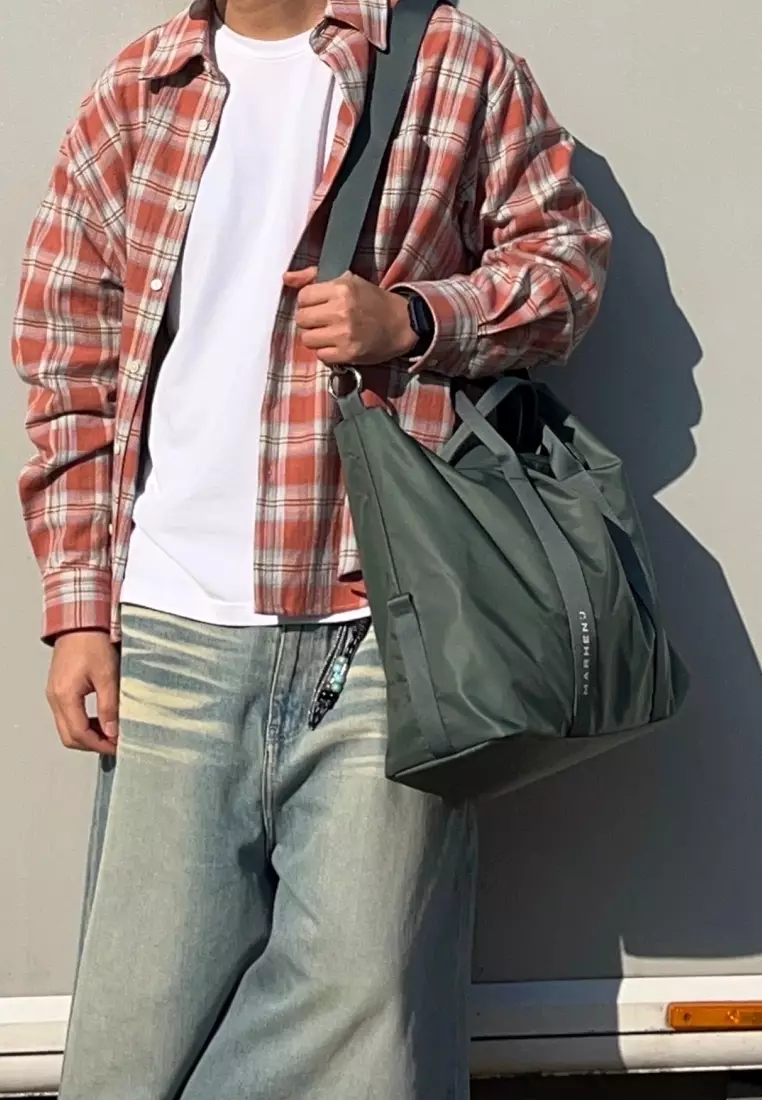VERSUS Nylon Crossbody Bag Forest Green