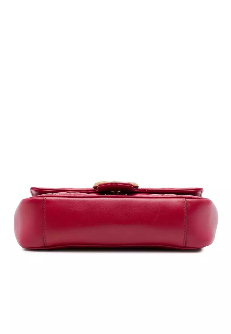 Pre-Loved Gucci Small Gg Marmont Matelasse Calfskin Shoulder Bag