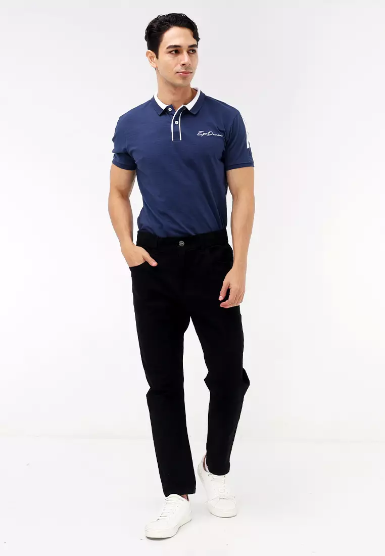 Colored Long Pants Slim Tapered Stretch