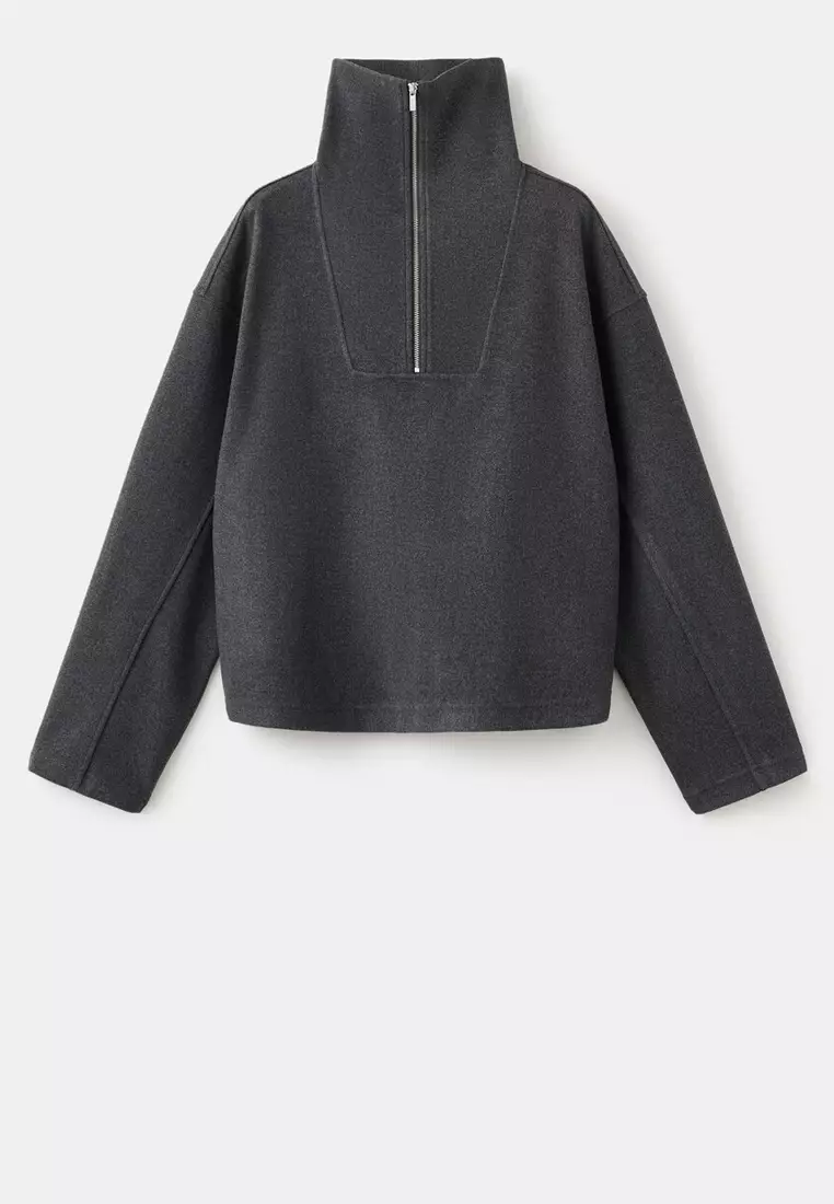 Turtleneck Sweatshirt with Zip