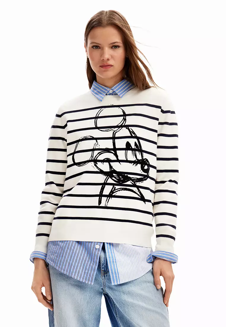 Striped mickey mouse sweater outlet