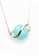 Majade Jewelry blue and gold Amazonite Saturn Necklace In 14k Yellow Gold F13B3AC3D7D354GS_2