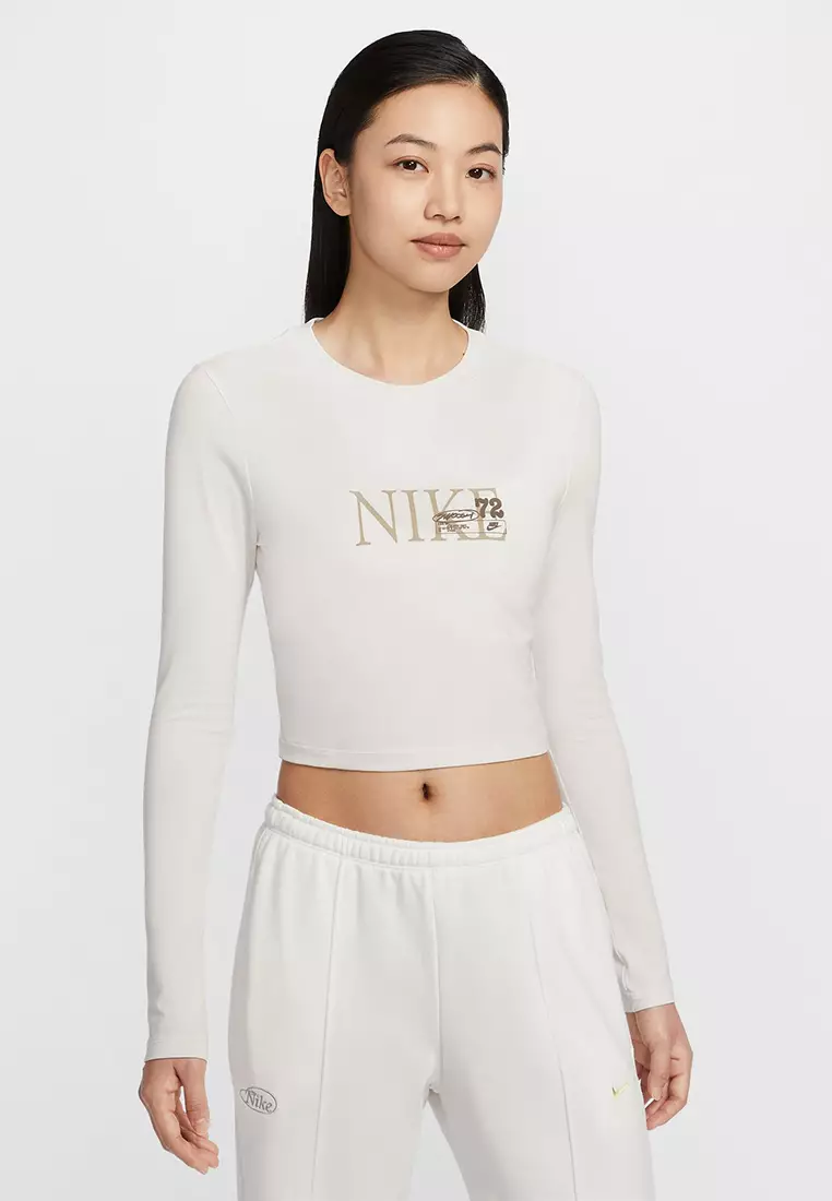 Buy Nike Slim Long-Sleeve Cropped Top 2025 Online ZALORA Philippines