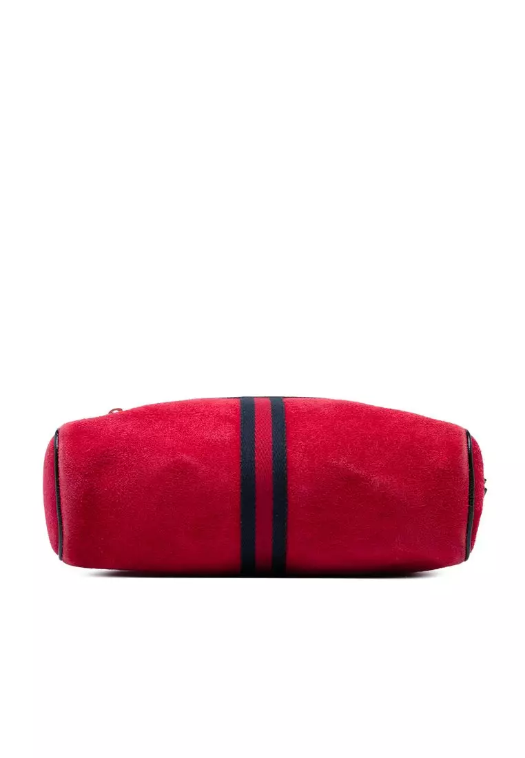 Pre-Loved Gucci Suede Web Ophidia Crossbody