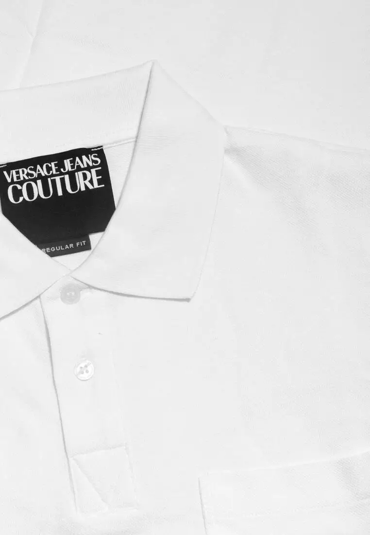 Embroidered V-Emblem Polo Shirt