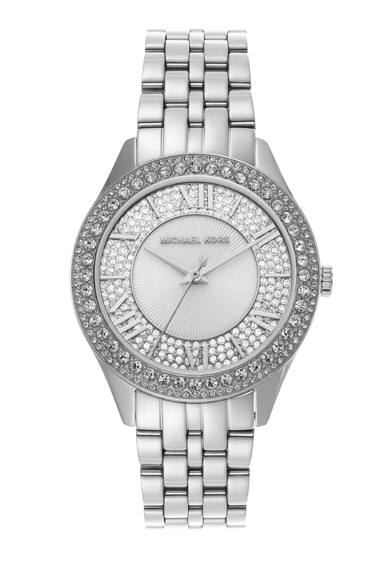 Michael kors silver diamante watch deals
