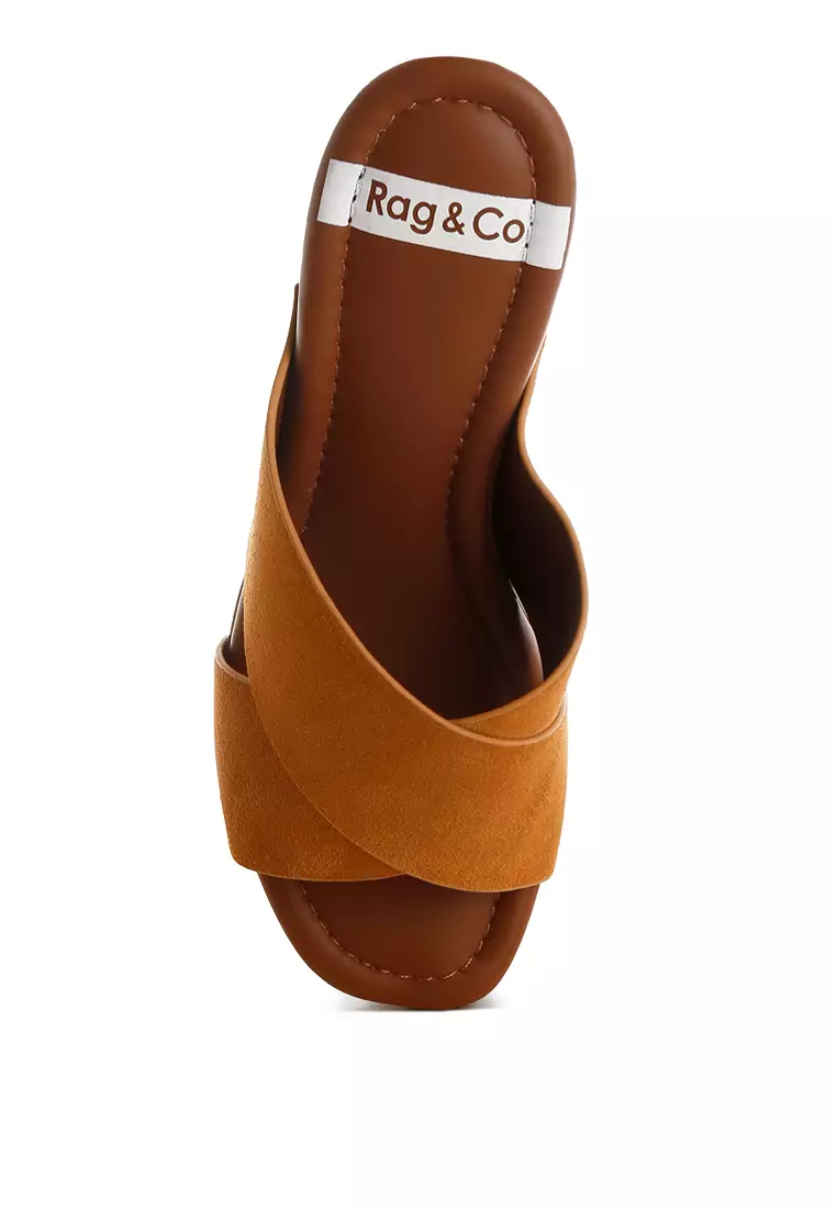 Bakiak Kulit Suede Asli Warna Tan