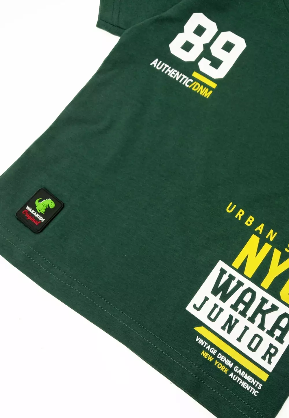 Wakakids Kaos Anak Laki Laki Baju Atasan Oblong Lengan Pendek Motif NYC Junior 4011 Wkats Navy