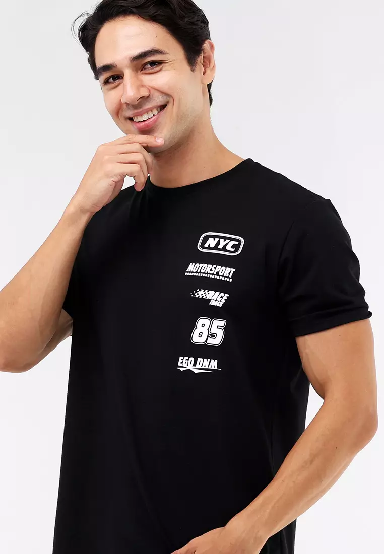 Round Neck Crazyline Short Sleeves