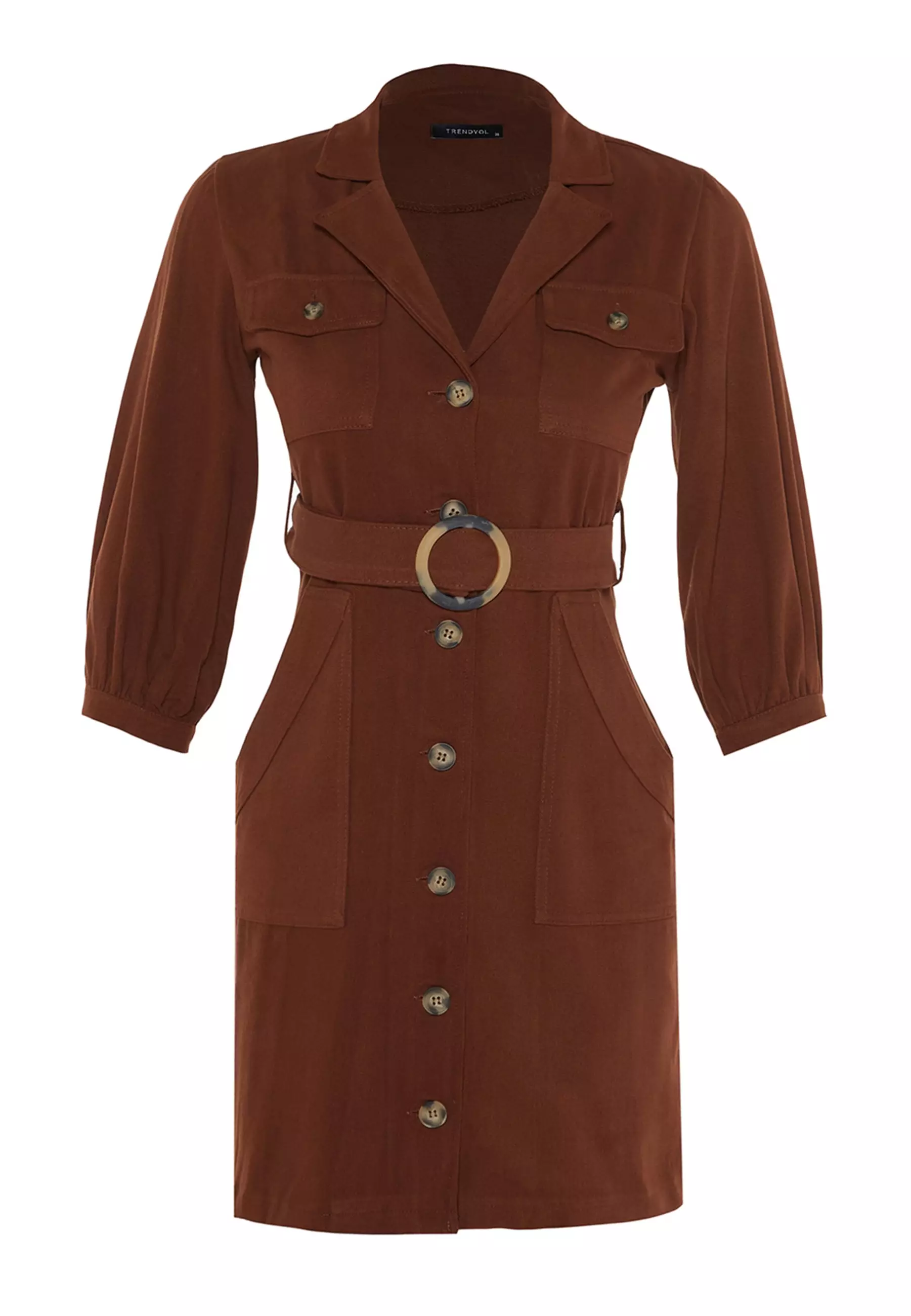 Shirt Dress With A Belt