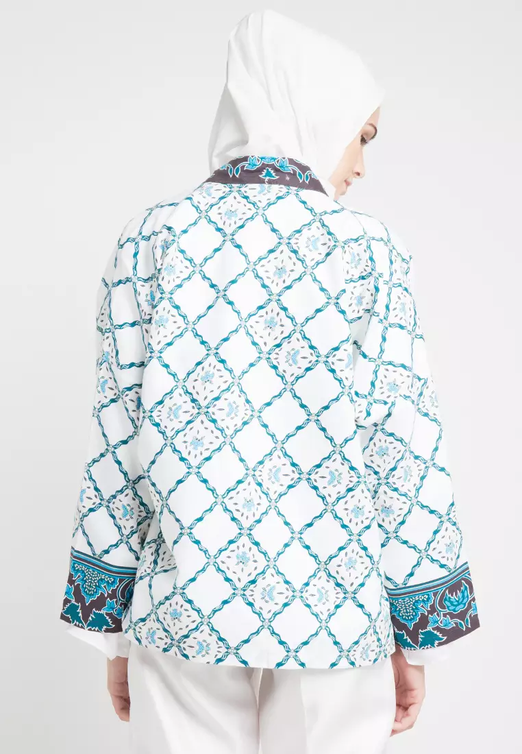 Cardigan Dobby Print