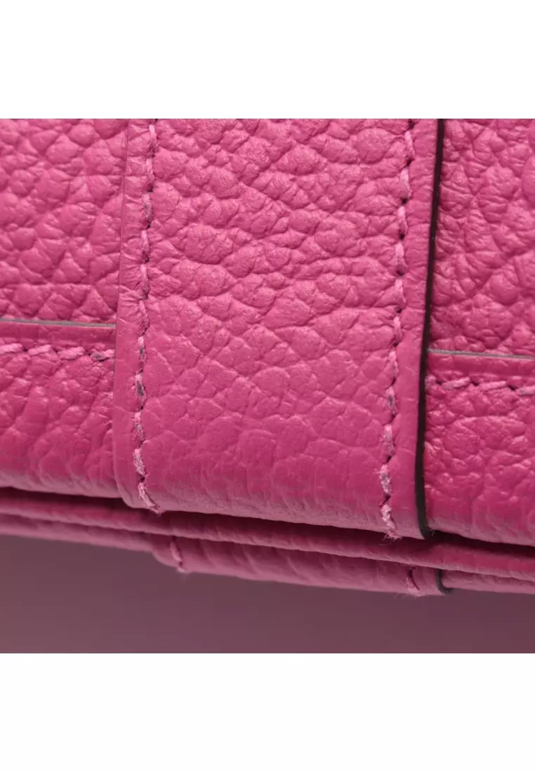 Pre-Loved Hermès garden party TPM rose purple Handbag tote bag country leather Pink purple silver hardware A stamp