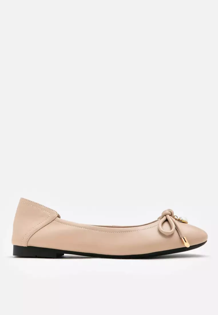 Discount on Pazzion  shoes - SKU: Valeria.G Bow Embellished Leather Ballet Flats