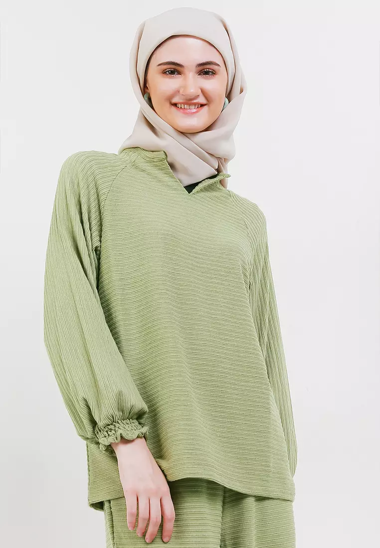 MFMW Liera Blouse Atasan Hijau