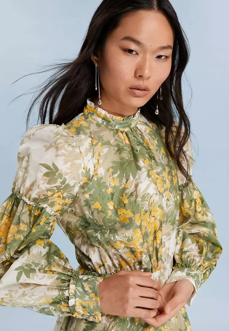 Buy & Other Stories High Neck OpenBack Flared Dress Online ZALORA