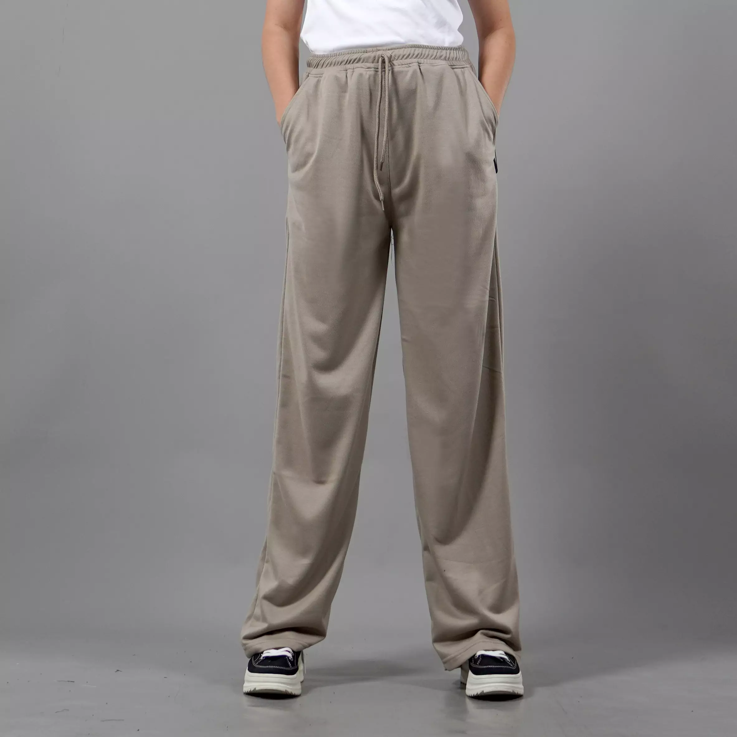  RIA Celana Panjang Loose Pants Wanita Celana Wanita - KREM