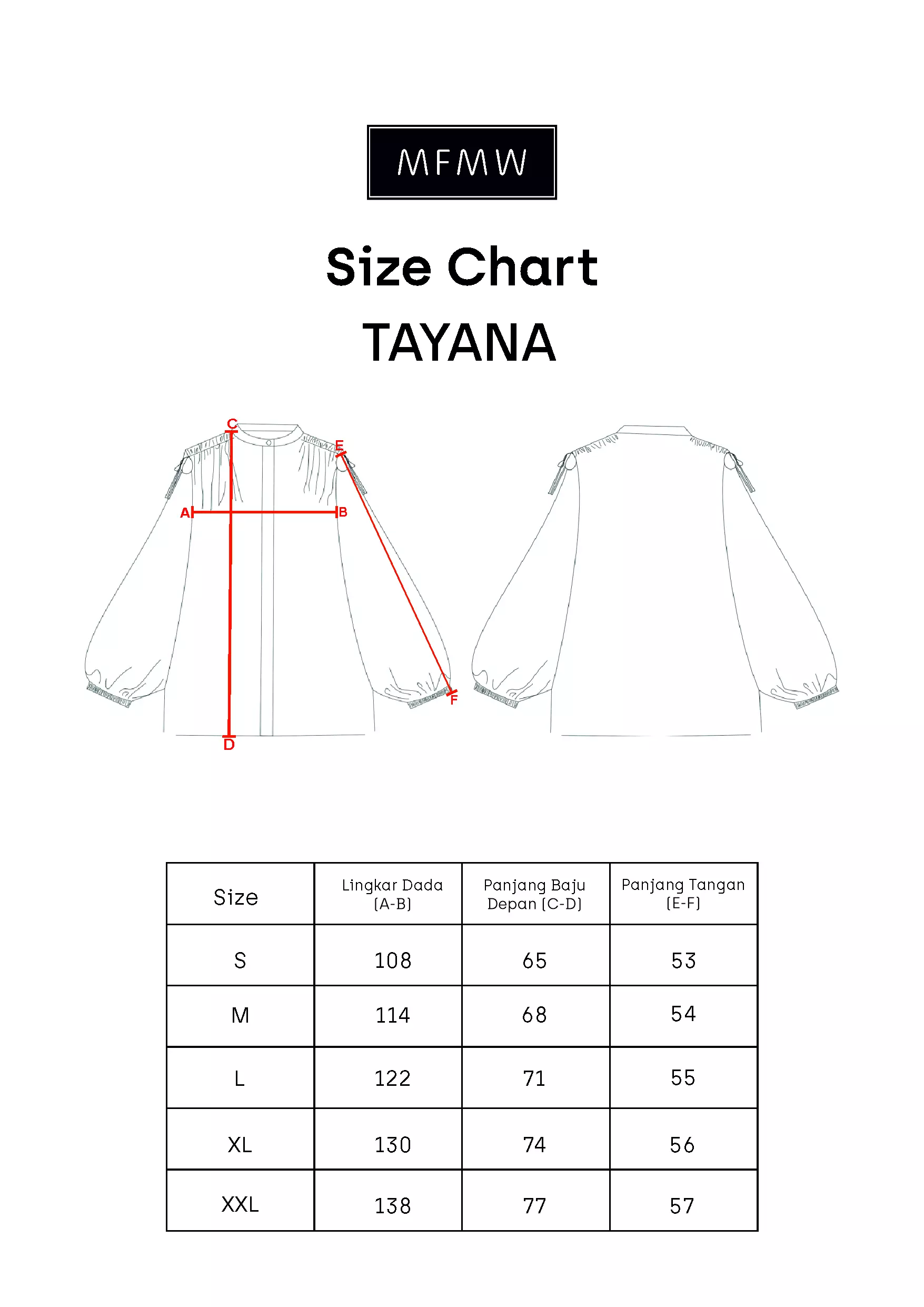MFMW Tayana Atasan Blouse Tosca