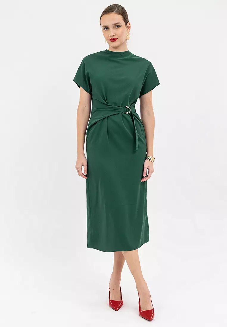 slim fit dress slacks Zalora Green Dress S main image 1