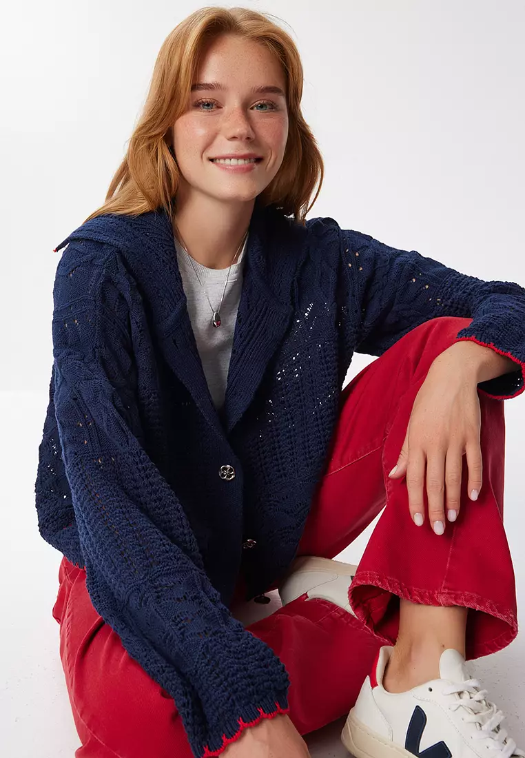 Openwork Knit Cardigan