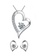 YOUNIQ silver YOUNIQ Filled In Love 925 Sterling Silver Necklace Pendant with Cubic Zirconia & Earrings Set A62BCACF827DEAGS_1