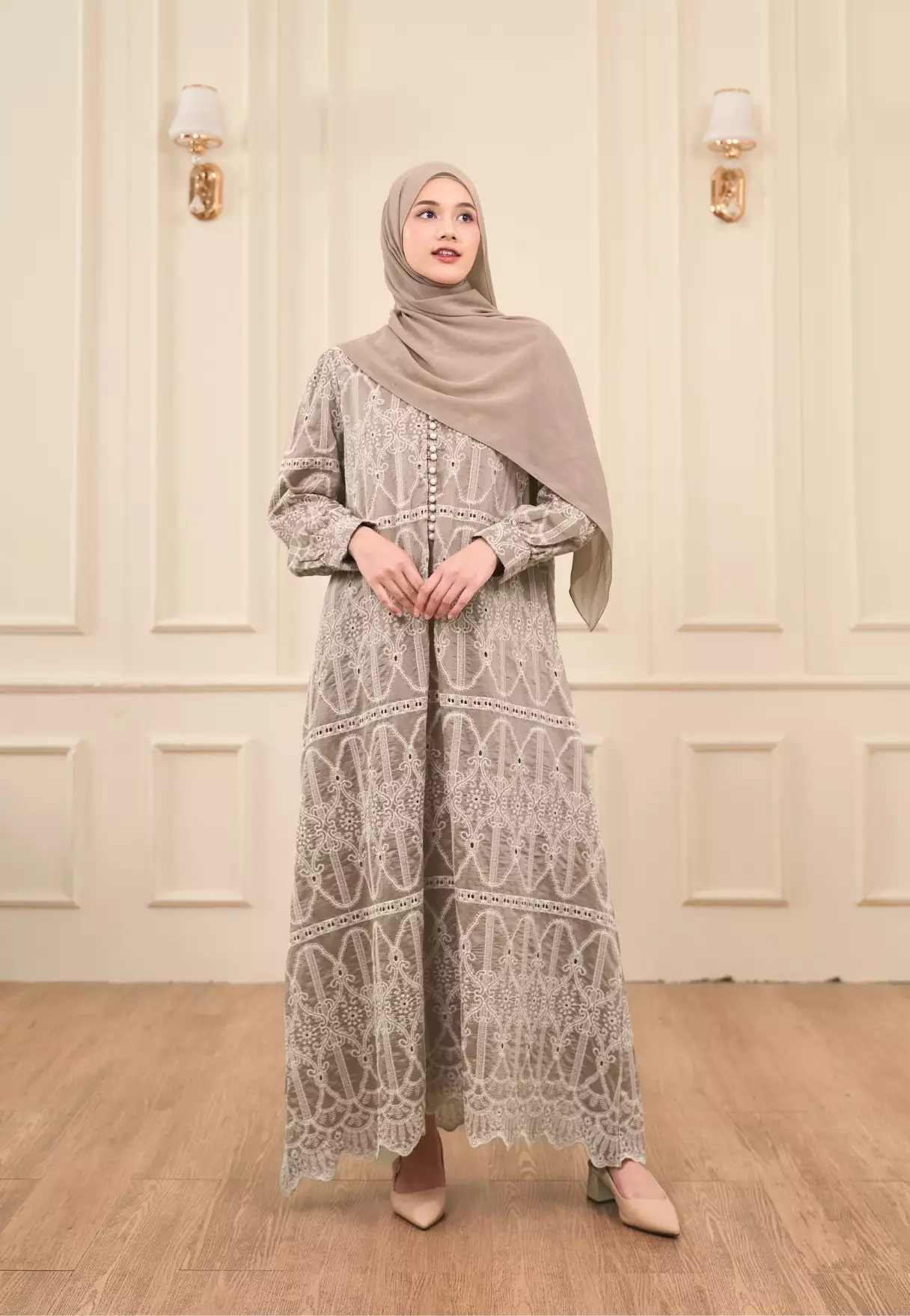 Saffiya Dress - Taupe