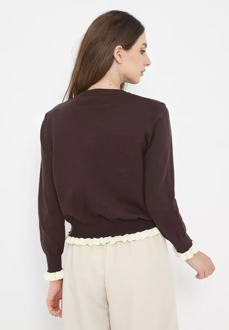 Ruffle Premium Knit Blouse