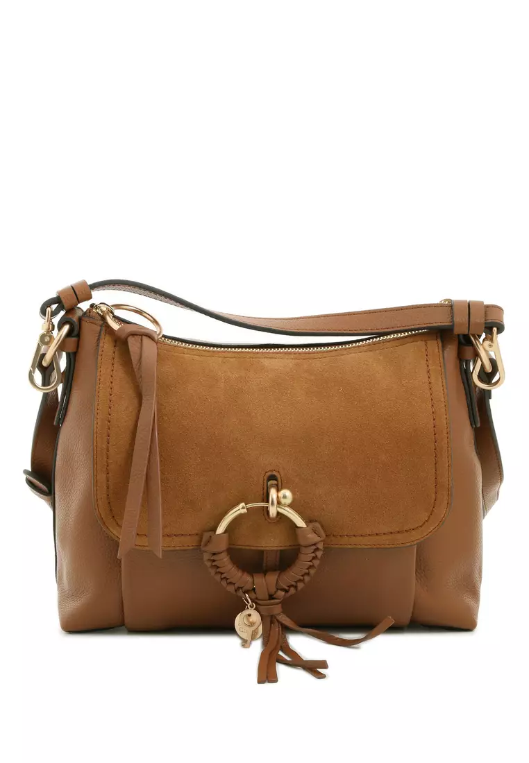 Small joan suede discount & leather crossbody bag