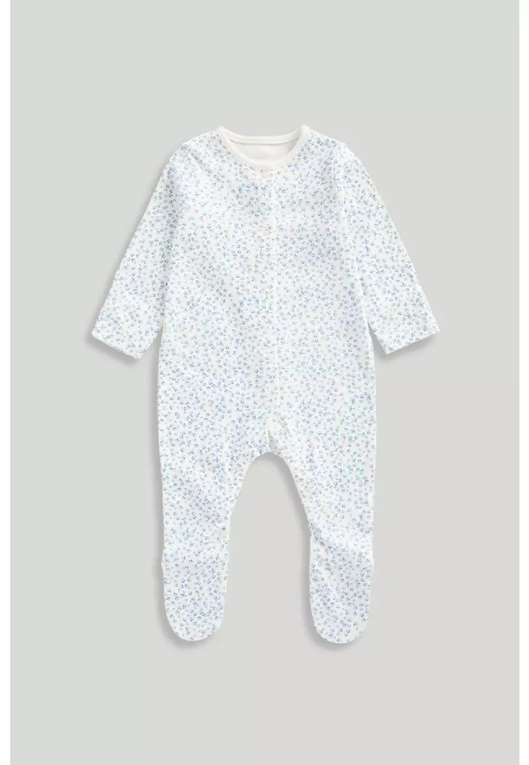 Ditsy Baby Sleepsuits - 3 Pack