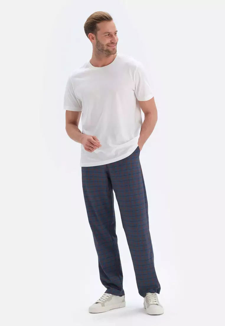 Men's chequered top pants