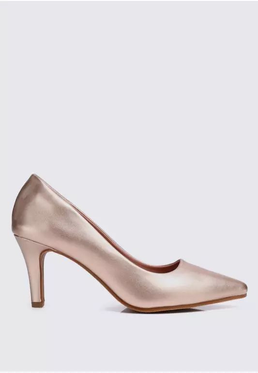 Ashley Comfy Pumps In Rose Gold
