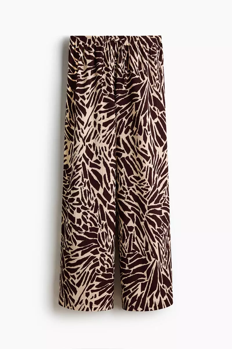 Textured jersey trousers