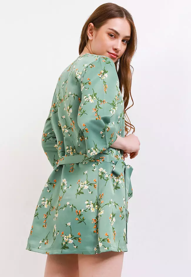 Kimono Satin Silk Set Daster Tanktop