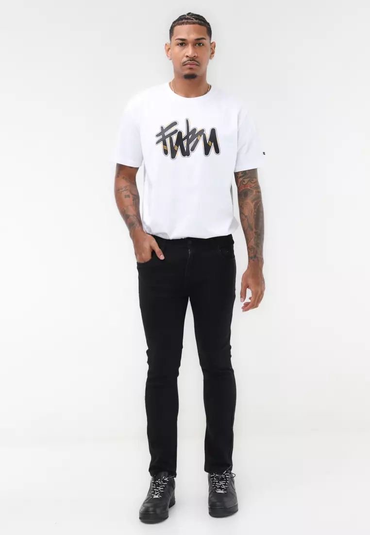 Denim Long Pants Slim Tapered Fit Stretch