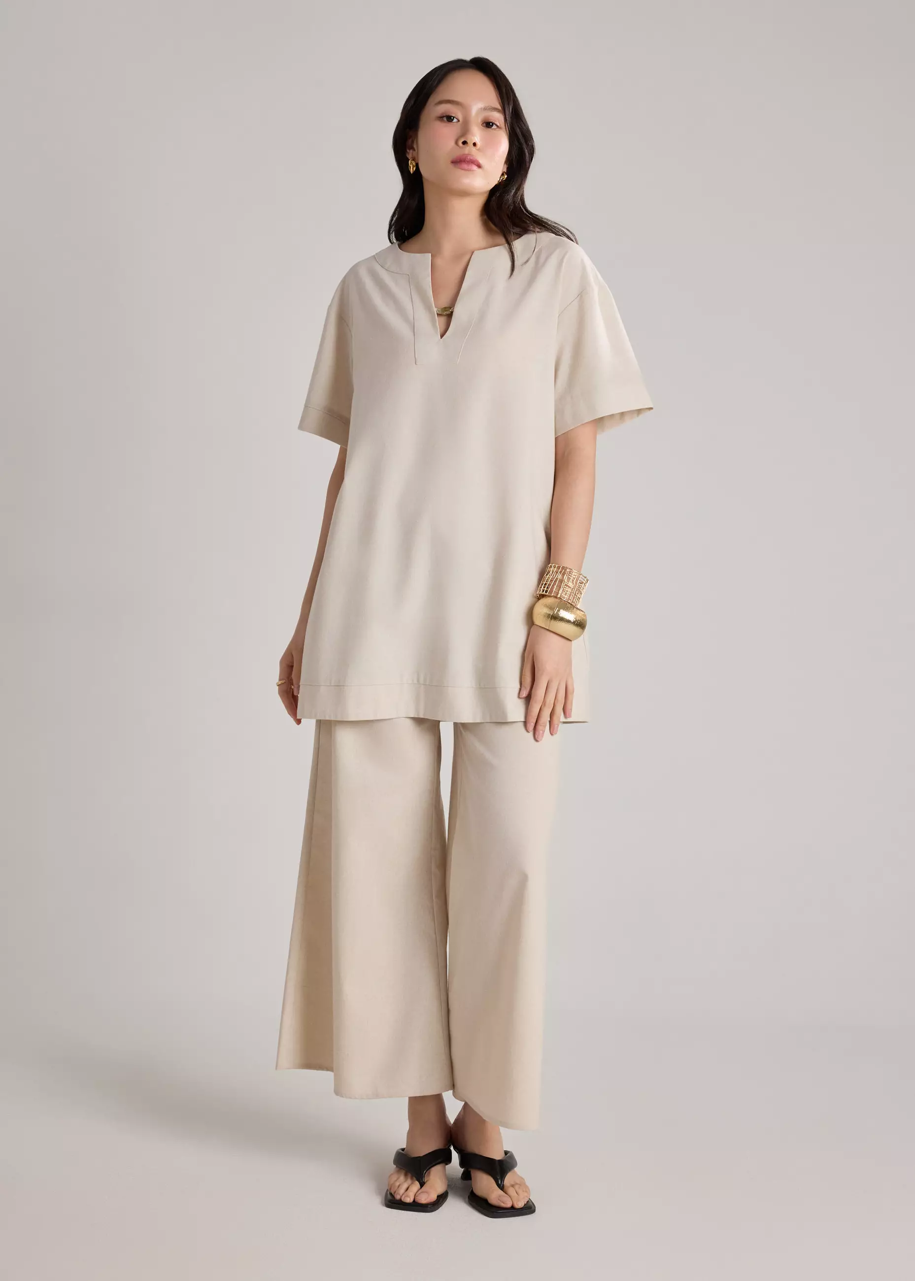 Dress Wanita - Coastal Bead Tunic Dress