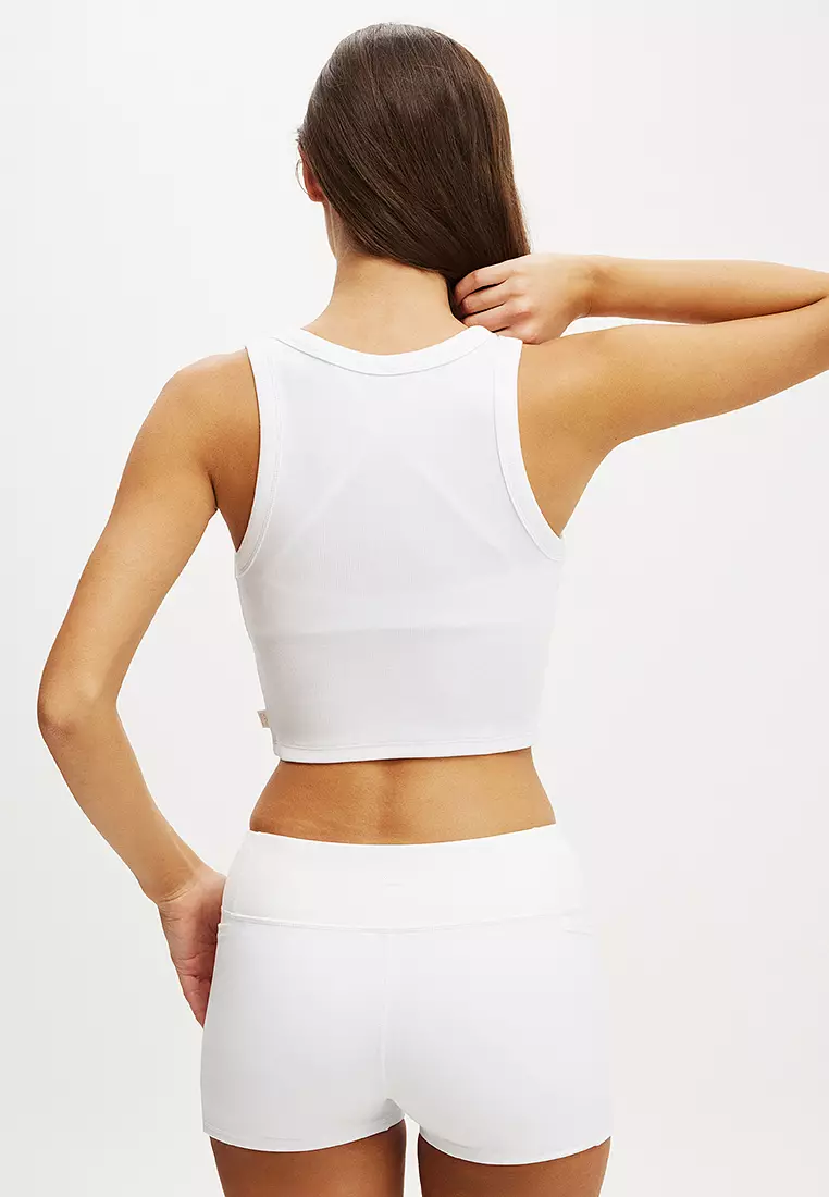 Active Rib Curved Hem Tank Top