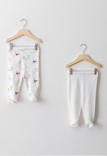 LC Waikiki white Booties Baby Girl Trousers 2 Pack 10A6FKA01E7D36GS_1