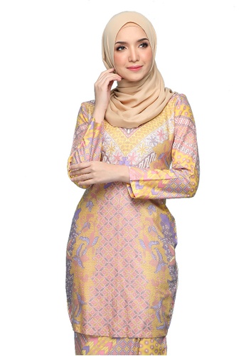 Buy Kurung Ratna from Seri Maharani in Yellow and Purple and Multi only 159