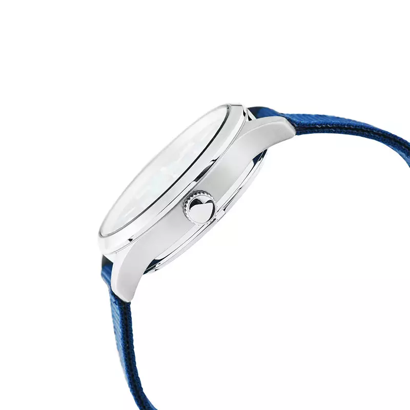 Jam Tangan Pria Alba Mechanical AL4269X1 Automatic Man Blue Camouflage Dial Blue Nylon Strap