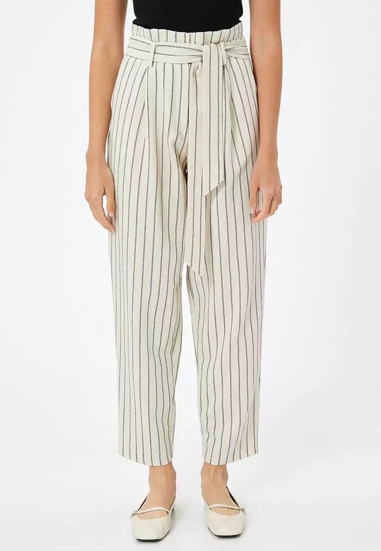 Linen Blend Balloon Pants