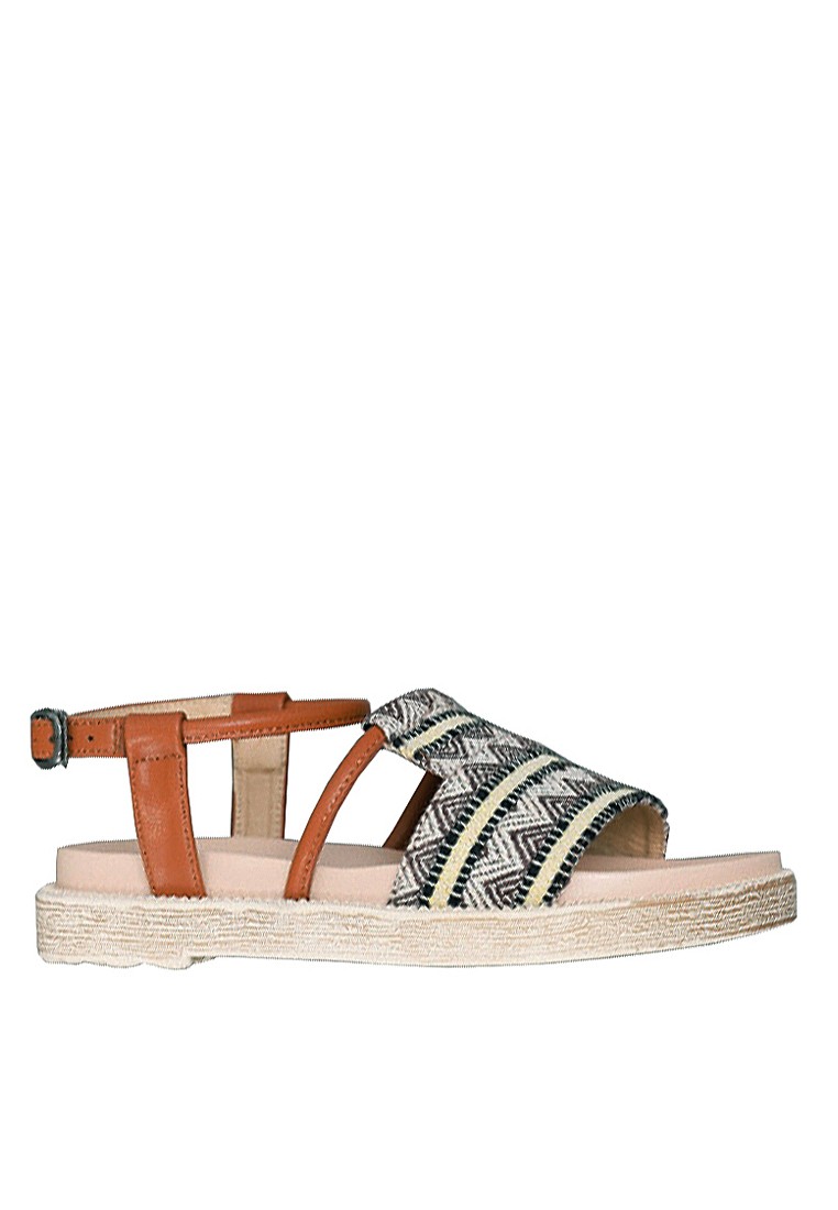 VANSA Linen Platform Sandals VSW-SVS6
