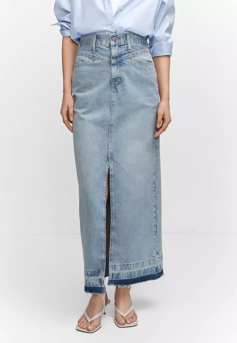 Denim Long Skirt