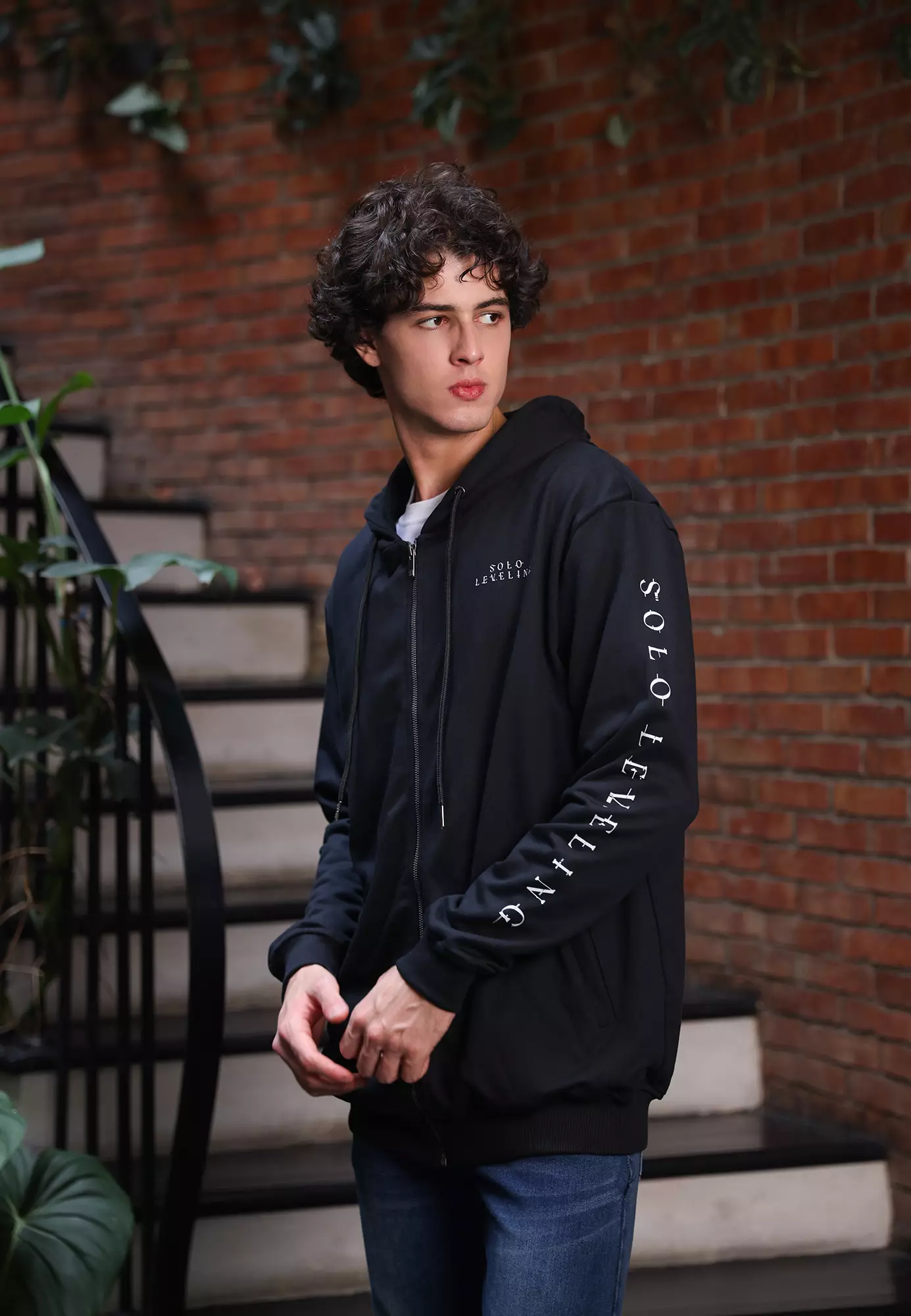 Ryusei x Solo Leveling | Hoodie Zipper Dungeon SOG Black